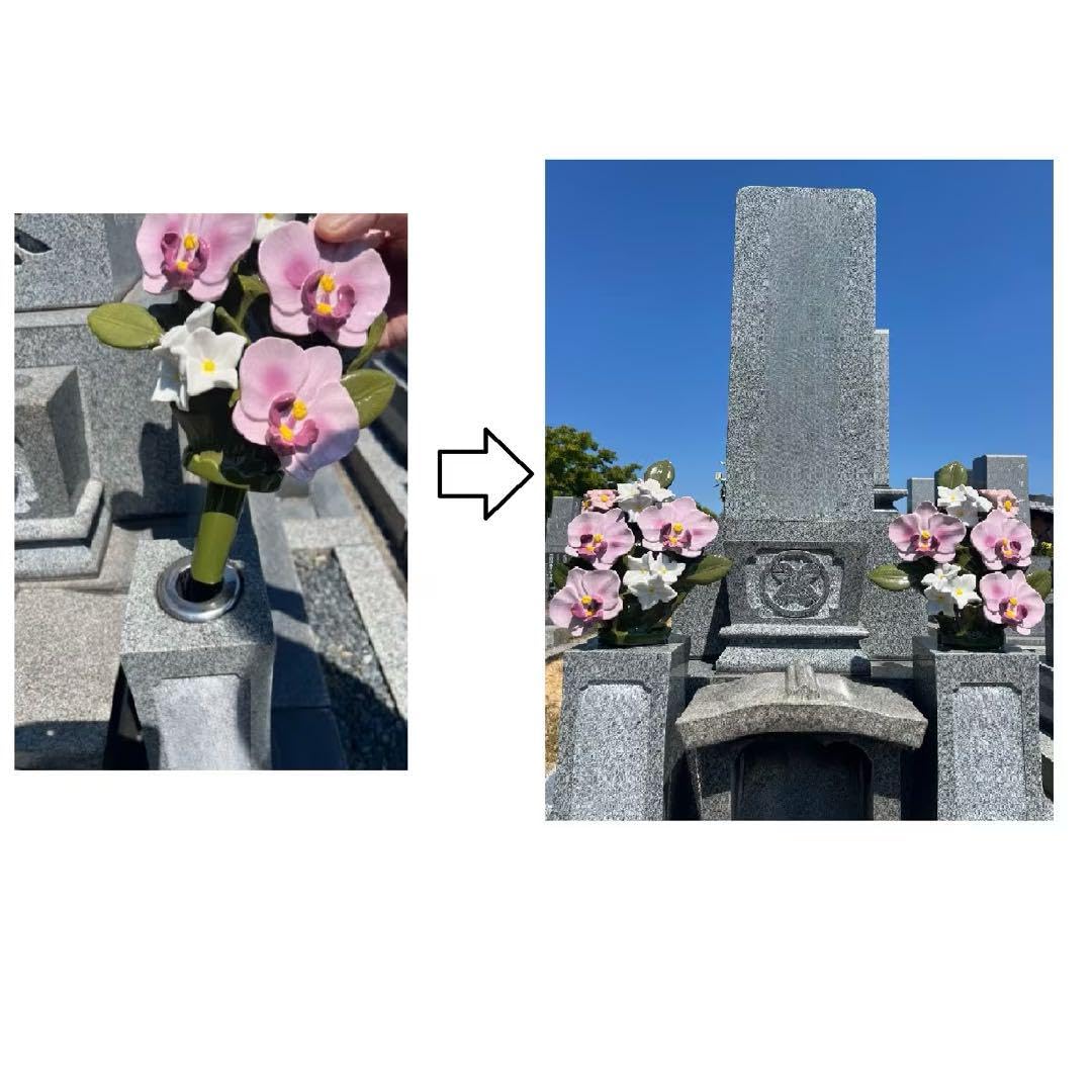 カレンヌ　墓花（Ｌ）胡蝶蘭　ホワイト　1対（2個） カレンヌ 墓花（L）胡蝶蘭 ホワイト 1対（2個） - メルカリ
